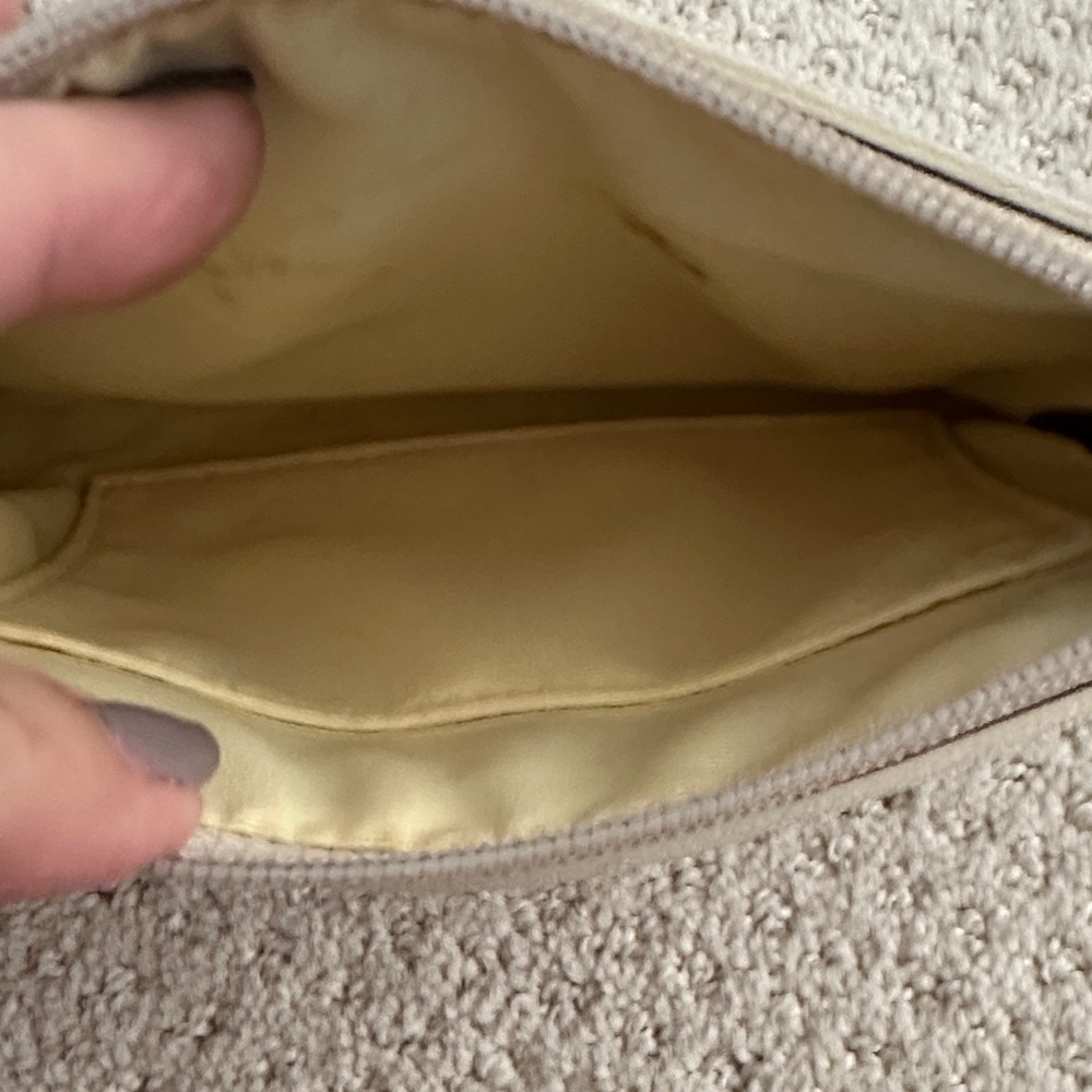 Coach Signature Tan and Yellow Wristlet - Picture 3 of 5